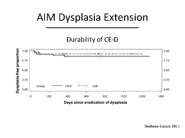 AIM Dysplasia Extension Durability of CE-D Shaheen Gastro 2011 