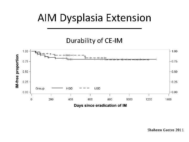 AIM Dysplasia Extension Durability of CE-IM Shaheen Gastro 2011 