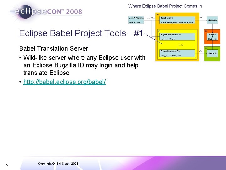 Eclipse Babel Project Tools - #1 Babel Translation Server • Wiki-like server where any
