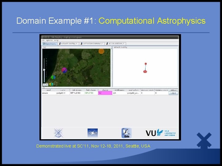 Domain Example #1: Computational Astrophysics Demonstrated live at SC’ 11, Nov 12 -18, 2011,