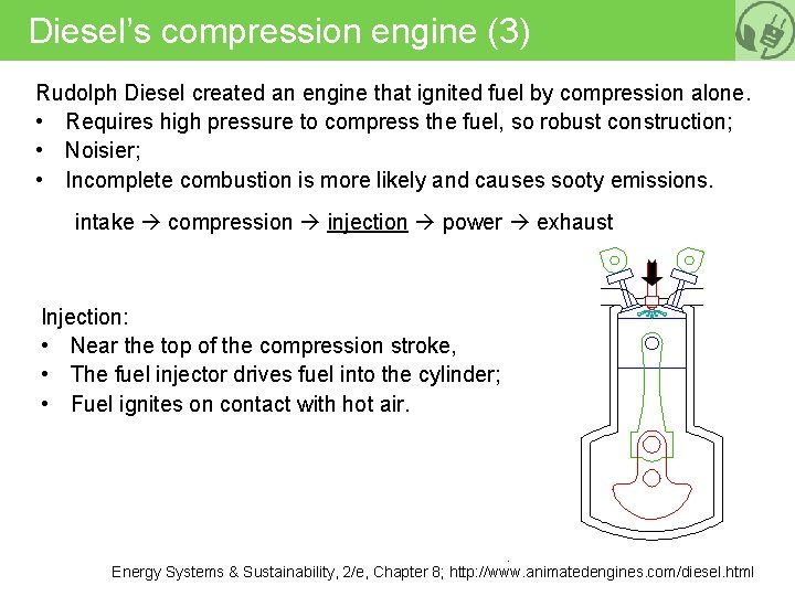Diesel’s compression engine (3) Rudolph Diesel created an engine that ignited fuel by compression