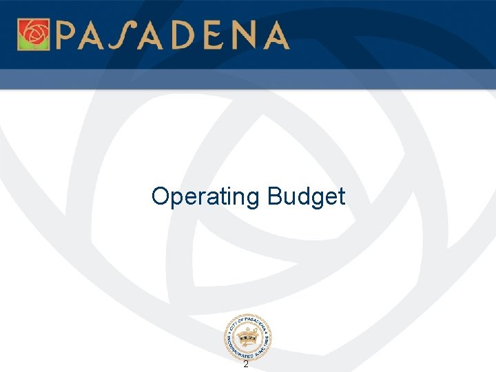 Operating Budget 2 