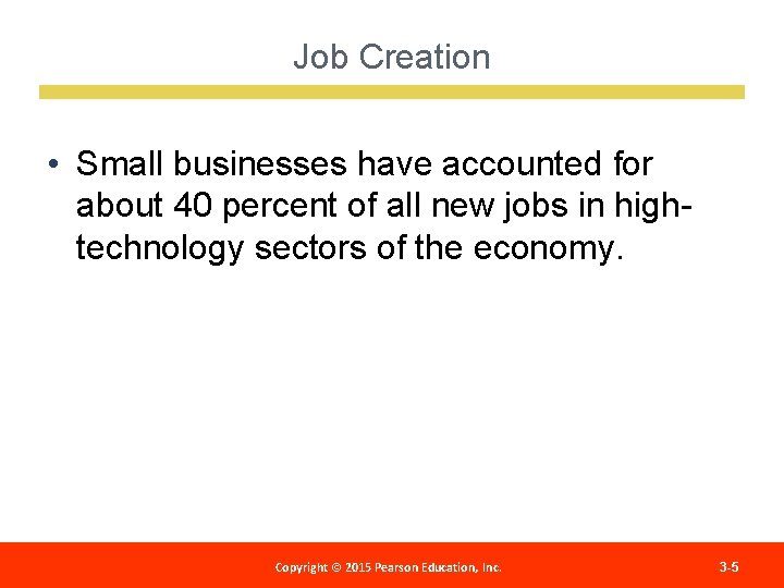 Job Creation • Small businesses have accounted for about 40 percent of all new