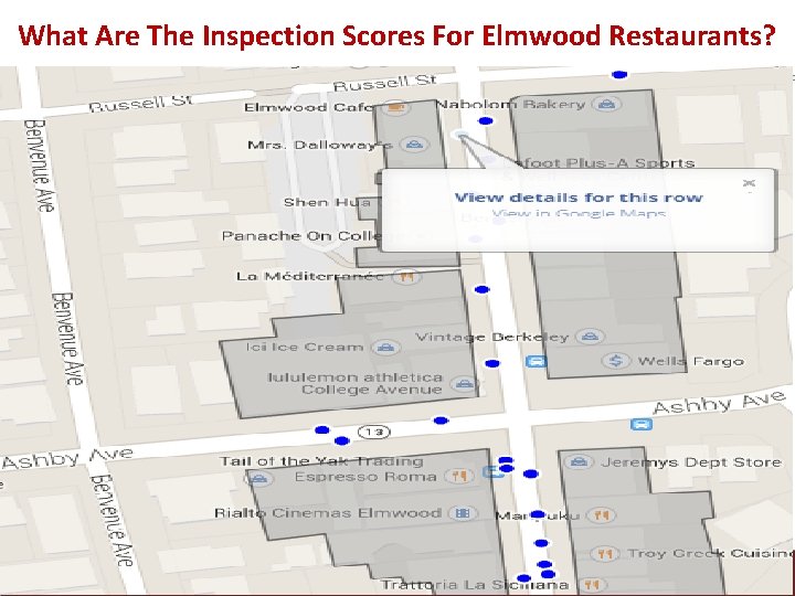 What Are The Inspection Scores For Elmwood Restaurants? 