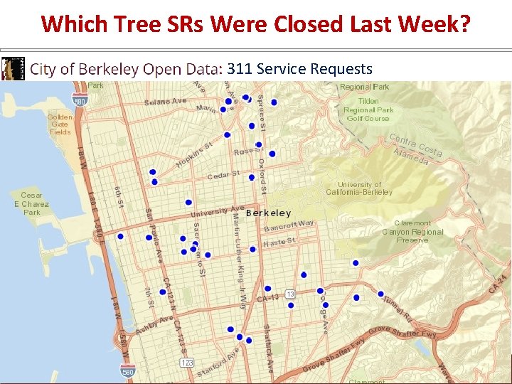 Which Tree SRs Were Closed Last Week? : 311 Service Requests 