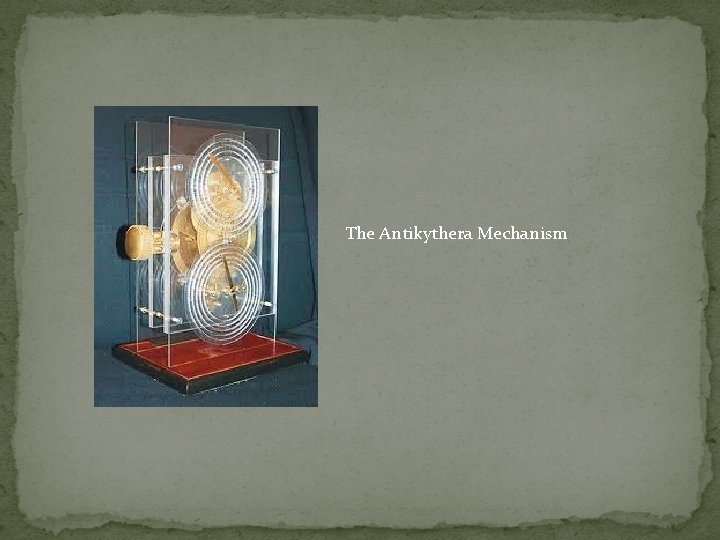 The Antikythera Mechanism 