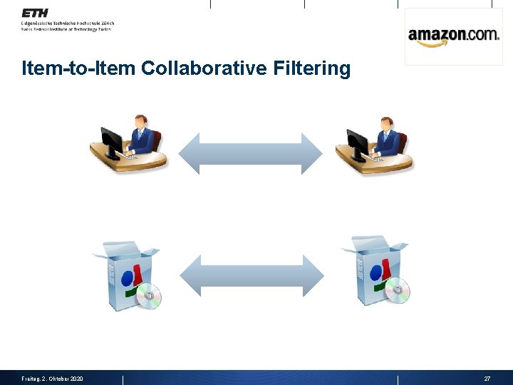 Item-to-Item Collaborative Filtering Freitag, 2. Oktober 2020 27 