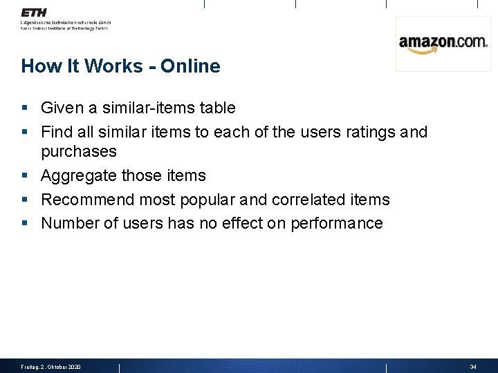 How It Works - Online § Given a similar-items table § Find all similar