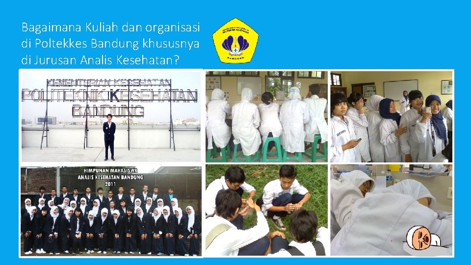 Bagaimana Kuliah dan organisasi di Poltekkes Bandung khususnya di Jurusan Analis Kesehatan? 