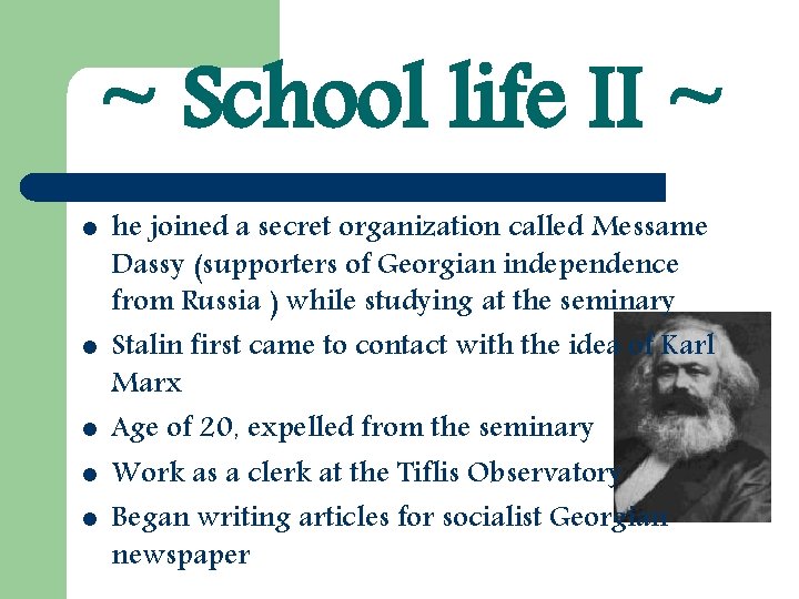~ School life II ~ l l l he joined a secret organization called