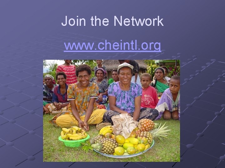 Join the Network www. cheintl. org 