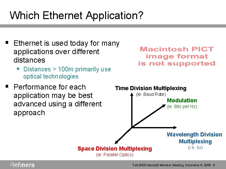 Which Ethernet Application? § Ethernet is used today for many applications over different distances