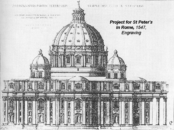 Project for St Peter's in Rome, 1547, Engraving 