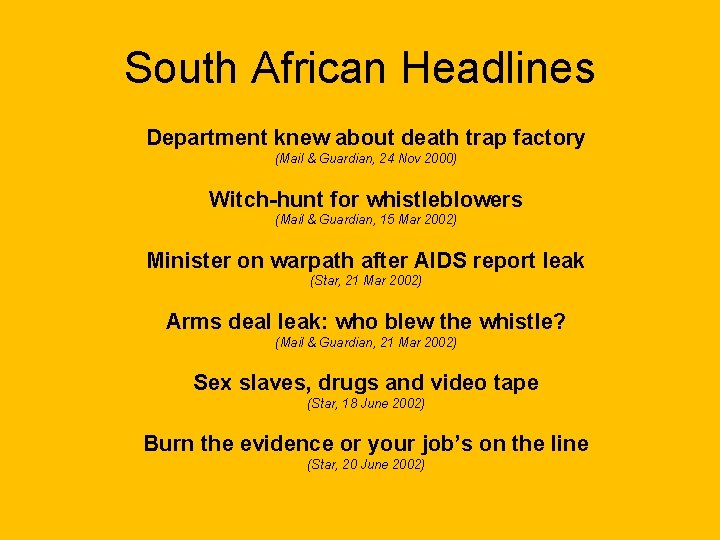 South African Headlines Department knew about death trap factory (Mail & Guardian, 24 Nov