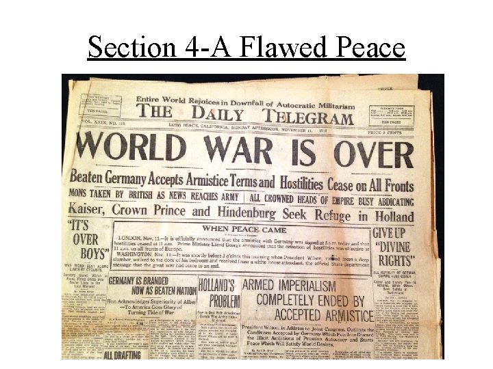 Section 4 -A Flawed Peace 
