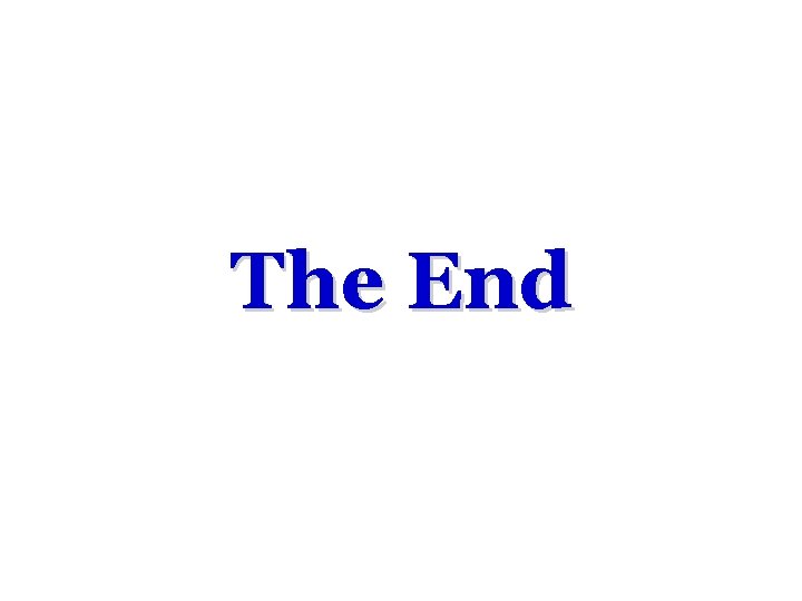 The End 