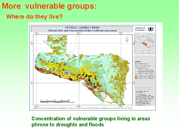 More vulnerable groups: Where do they live? Concentration of vulnerable groups living in areas