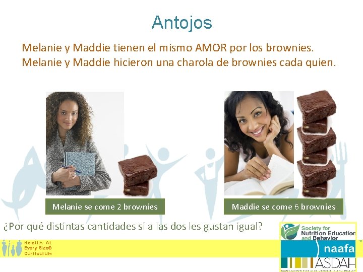 Antojos Melanie y Maddie tienen el mismo AMOR por los brownies. Melanie y Maddie