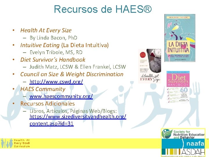 Recursos de HAES® • Health At Every Size – By Linda Bacon, Ph. D