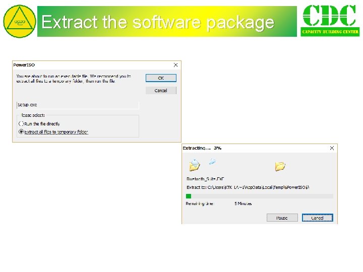 Extract the software package 