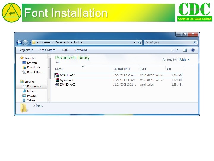 Font Installation 