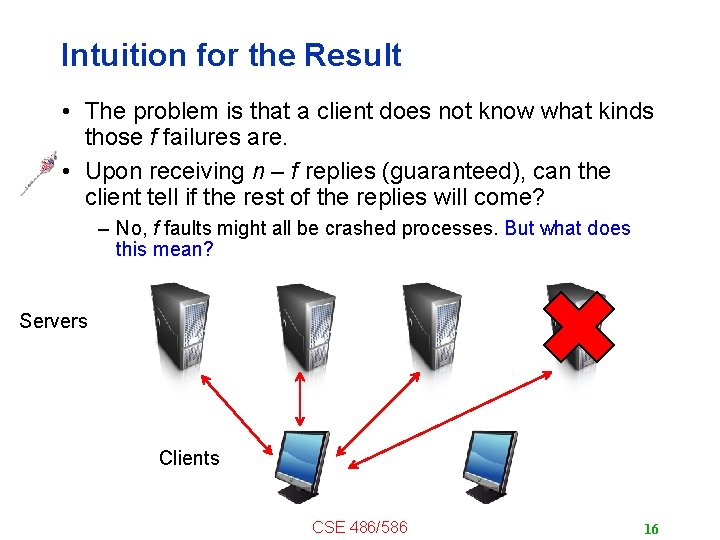 Intuition for the Result • The problem is that a client does not know