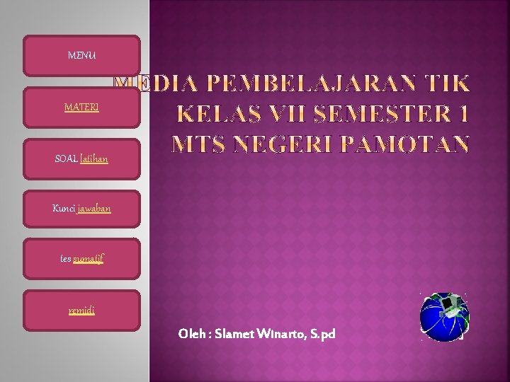 Menu Materi Soal Latihan Kunci Jawaban Tes Sumatif