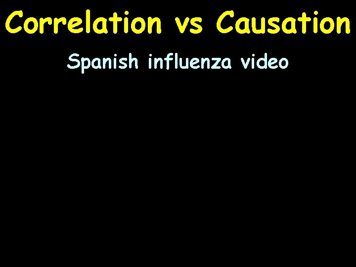 Correlation vs Causation Spanish influenza video 