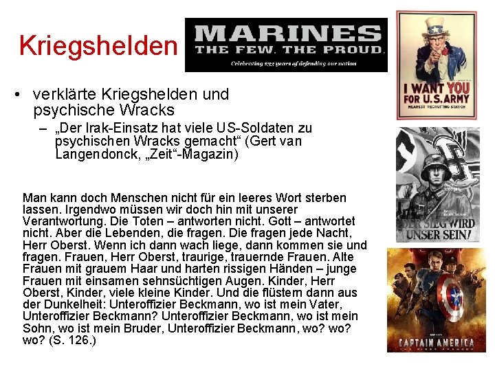 Kriegshelden • verklärte Kriegshelden und psychische Wracks – „Der Irak-Einsatz hat viele US-Soldaten zu