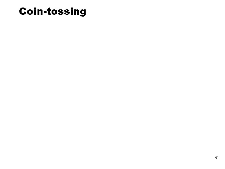 Coin-tossing 61 