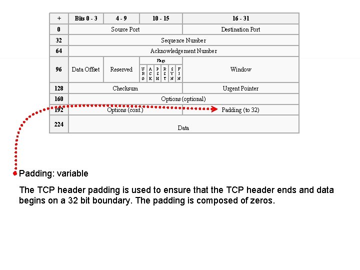 + Bits 0 - 3 0 4 -9 10 - 15 16 - 31