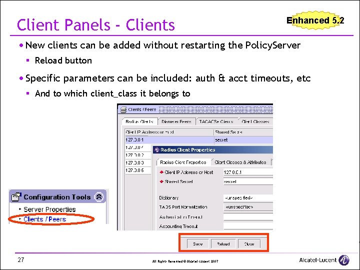 Client Panels - Clients Enhanced 5. 2 · New clients can be added without