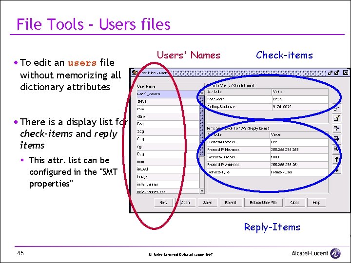 File Tools - Users files · To edit an users file without memorizing all