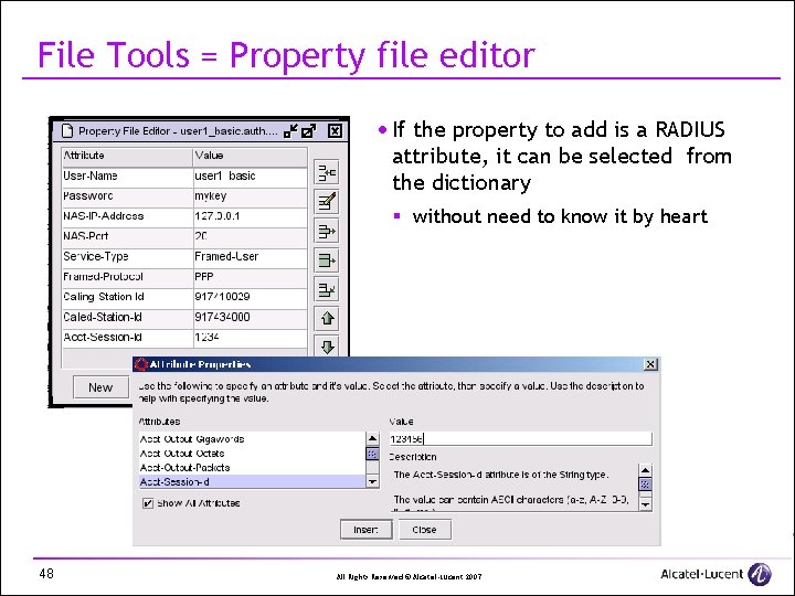 File Tools = Property file editor · If the property to add is a