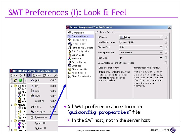 SMT Preferences (I): Look & Feel · All SMT preferences are stored in "guiconfig_properties"