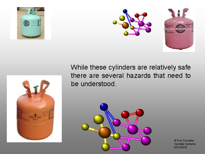 While these cylinders are relatively safe there are several hazards that need to be