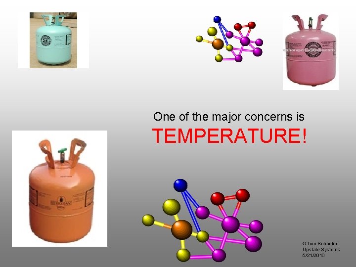 One of the major concerns is TEMPERATURE! ©Tom Schaefer Upstate Systems 5/21/2010 