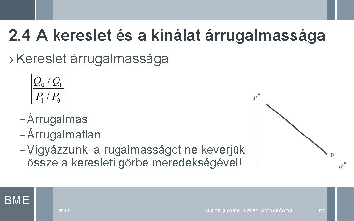 2. 4 A kereslet és a kínálat árrugalmassága › Kereslet árrugalmassága – Árrugalmas –