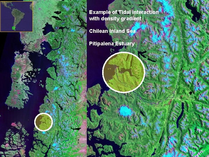 Example of Tidal interaction with density gradient Chilean Inland Sea Pitipalena Estuary 