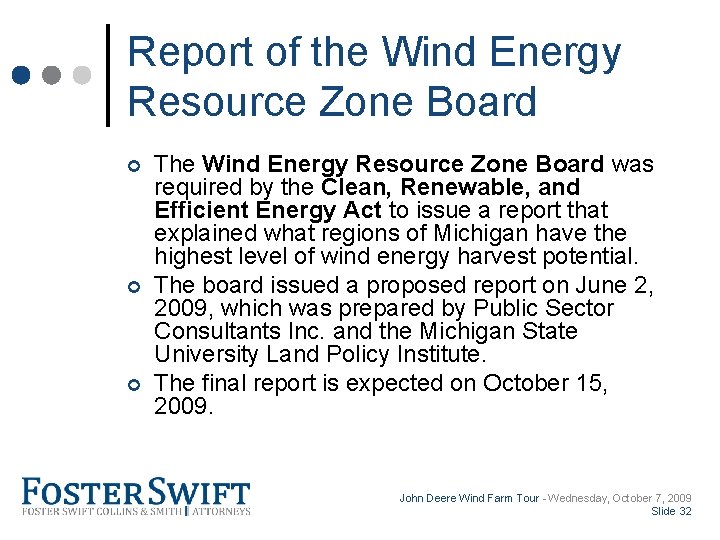 Cross Border Training Module Report of the Wind Energy Resource Zone Board ¢ ¢
