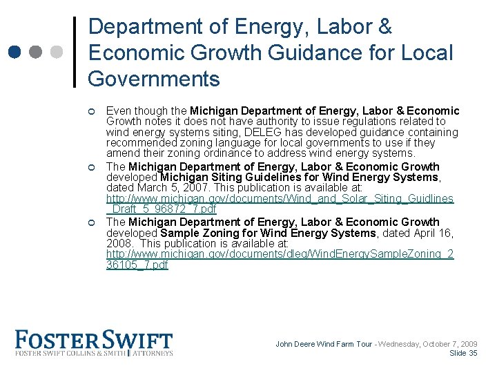 Cross Border Training Module Department of Energy, Labor & Economic Growth Guidance for Local