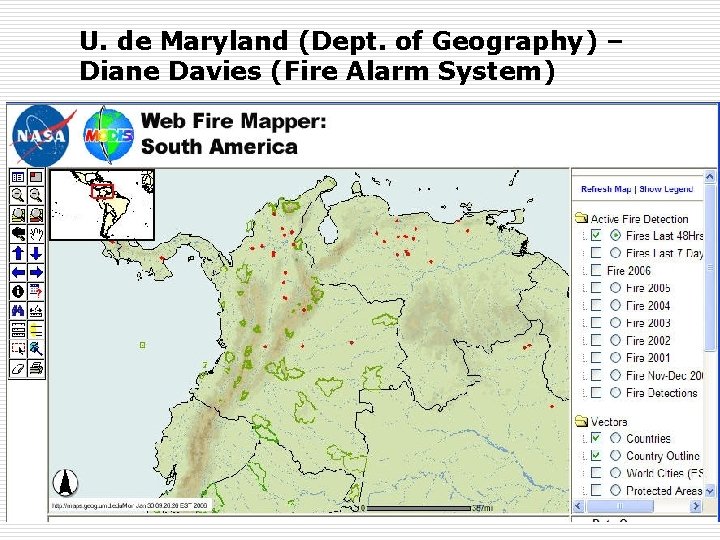 U. de Maryland (Dept. of Geography) – Diane Davies (Fire Alarm System) 