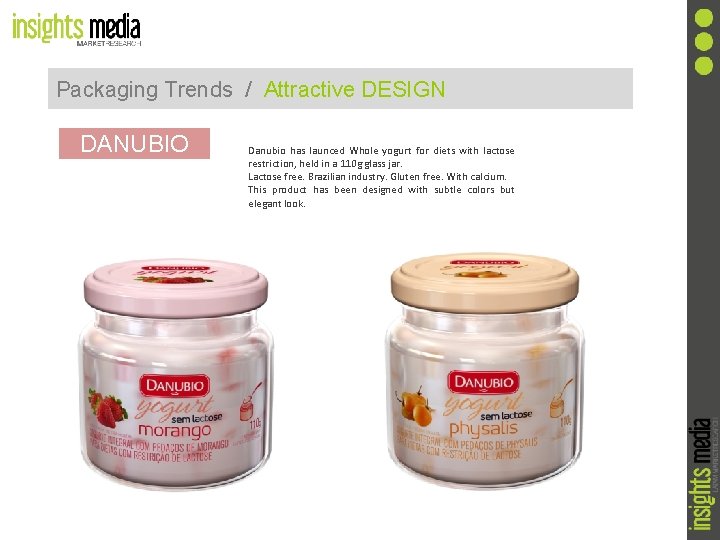 Packaging Trends / Attractive DESIGN DANUBIO Danubio has launced Whole yogurt for diets with