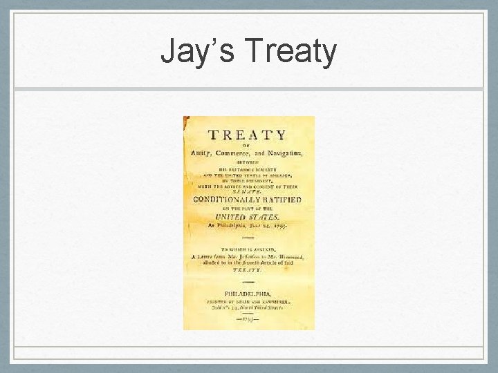 Jay’s Treaty 