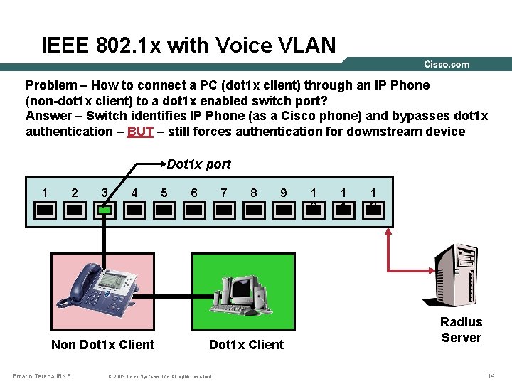 IEEE 802. 1 x with Voice VLAN Problem – How to connect a PC