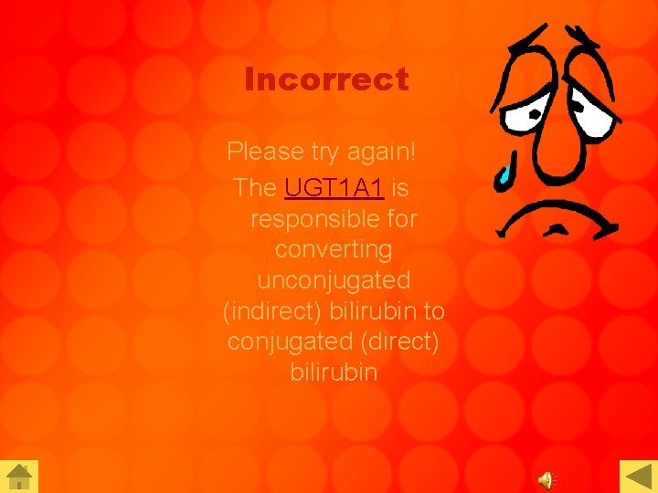 Incorrect Please try again! The UGT 1 A 1 is responsible for converting unconjugated