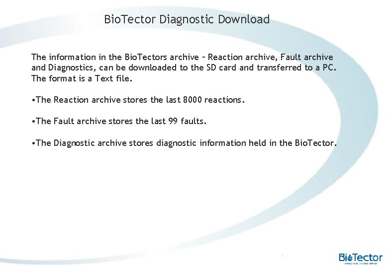 Bio. Tector Diagnostic Download The information in the Bio. Tectors archive – Reaction archive,