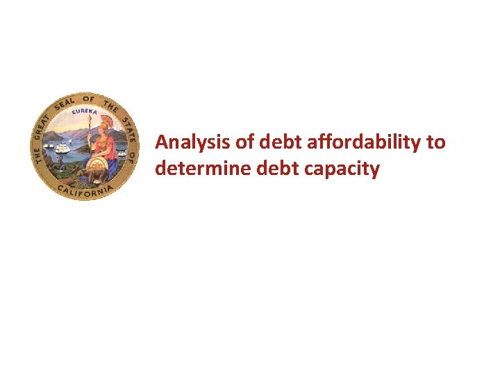 Analysis of debt affordability to determine debt capacity 