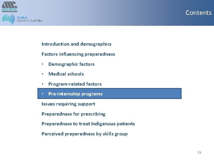 Contents Introduction and demographics Factors influencing preparedness • Demographic factors • Medical schools •