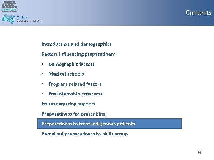 Contents Introduction and demographics Factors influencing preparedness • Demographic factors • Medical schools •